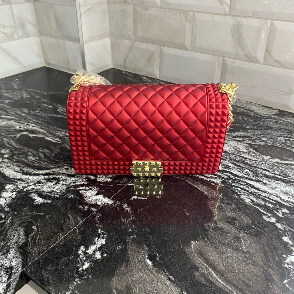 Glossy Medium jelly purse women’s crossbody shoulder bag Brand new